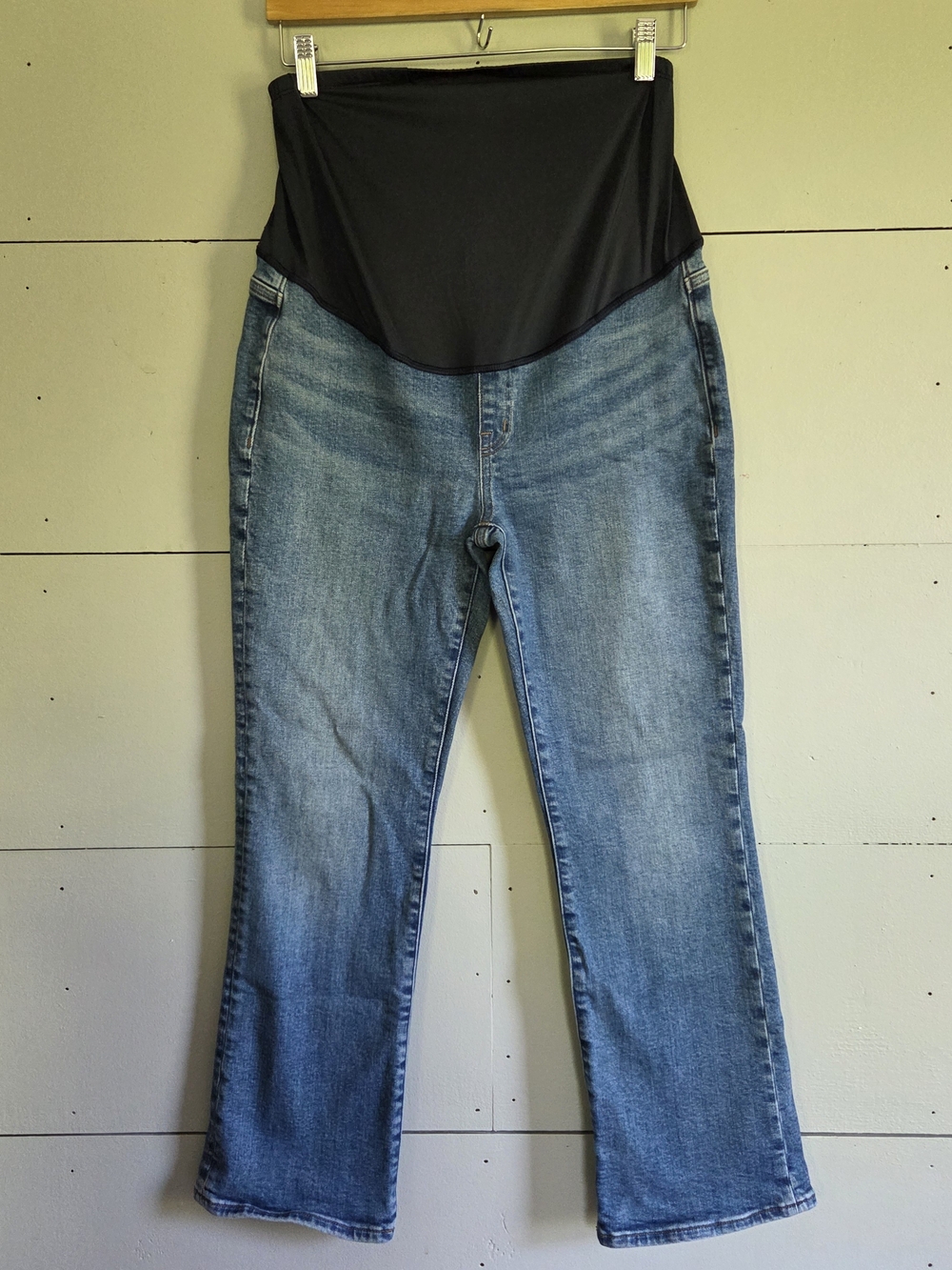 Madewell Kick Out High Rise Blue Medium Wash Maternity Denim Women Jeans Size 28